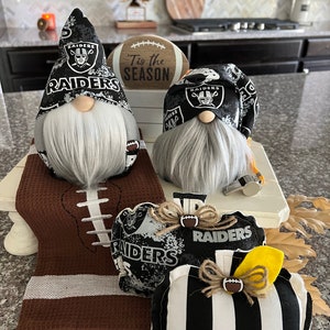 Raiders Gnome, personalized gnomes, nfl gnomes