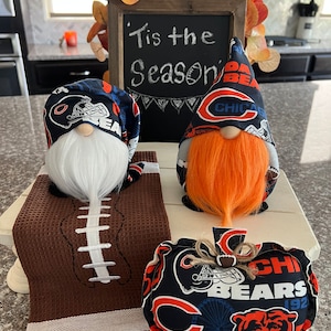 Chicago Bears Football Gnome, San Francisco 49ers Gnomes, NFL Football Gnome,  Kansas City Gnomes, Raiders Gnome, Eagles Football Gnomes