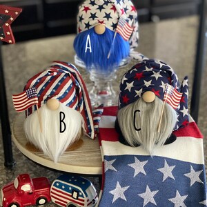 Patriotic Gnome, Fourth of July Gnomes, Tiered Tray Gnome, Flag Gnome, July 4 Gnome, 4th of July Gnomes, Stars Gnome, Summer Gnomes