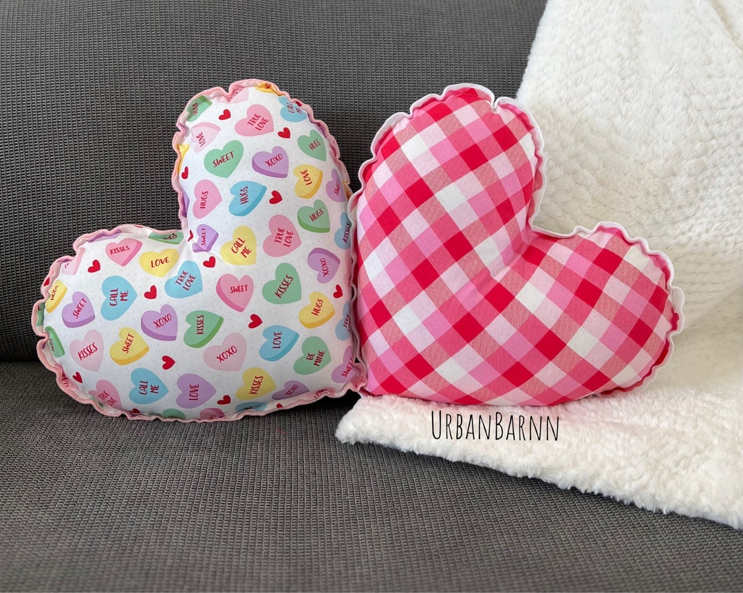 Valentine's Day Heart Pillow, 12x12 Heart Pillow, Valentine Gift, Gift