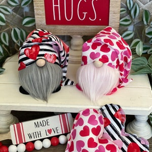 Slouchy Hat Valentine&#39;s Gnomes, Valentine&#39;s Day Gnomes, Valentine&#39;s Day Gift, Tall Gnomes,