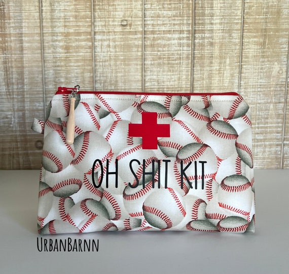 Baseball Pouch Sports First Aid Kit Bag Make up Bag First Aid Pouch First Aid Kit for Moms Purse First Aid Kit Ouch Pouch Oh Shit Kit Etsy