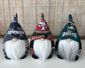 Dallas Cowboys, Gnomos de Kansas City, Gnomos de fútbol americano de la NFL, Decoración de fútbol americano, Gnomos personalizados, Decoración de fiesta de gnomos de fútbol americano, Regalos de fútbol americano