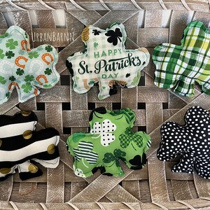 St Patrick’s Day, Stuffed Fabric Shamrock Mini Pillows, Tiered Tray Decor, Shamrock pillow, St Patrick’s Day Decor, Clover Pillow