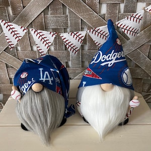 Dodgers Baseball Gnomes, Baseball Gifts, Baseball Decorations, Baseball, MLB Gifts, MLB Gnomes, LA Dodgers
