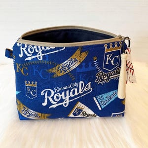Kansas City Royals make-uptasje honkbal - Accessoirezakje Royals - Make-uptas honkbal Royals - Royals boxy-tas - reistas, Royals-cadeau