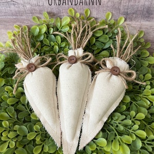 Farmhouse Fabric Carrots I Set of 3 Carrots I Easter Décor I  Easter Tier Tray I Neutral Farmhouse Carrots I Handmade Fabric Carrots