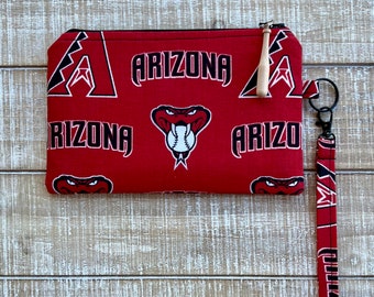 Arizona Diamondbacks honkbal schoudertasje, 7 1/2" breed, 5" hoog schoudertasje koppeling, honkbal cadeau, Moederdag cadeau MLB schoudertasje, clutch portemonnee