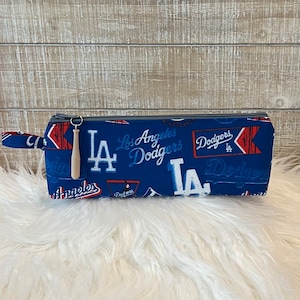 Los Angeles Dodgers Pencil Pouch - Dodgers Accessory Pouch - Dodgers Makeup Bag - Dodgers Boxy Bag - Dodgers Makeup Bag - LA Dodgers Gifts