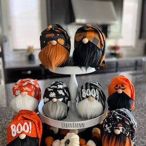 Boo Halloween Gnome Collection, Halloween Slouchy Hat Gnomes, Tier Tray Gnomes, Boo, Spooky, EEK, Witches Gnomes, Halloween Decor, Gnomes