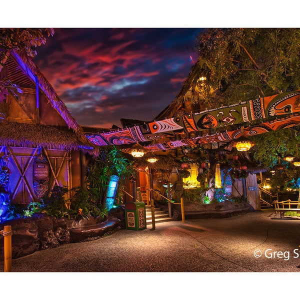 Disneyland's The Tiki Room Lanai #204 , BUY 2 GET 1 -8x12 print free!! Fuji Pearl Paper  / Metal Print