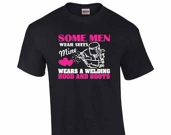 Camiseta de esposa/novia de soldador