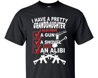 Camiseta divertida "Coartada para nieta" - Camiseta gráfica novedosa