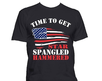 Time To Get Star Spangled hammered-American flag T-Shirt