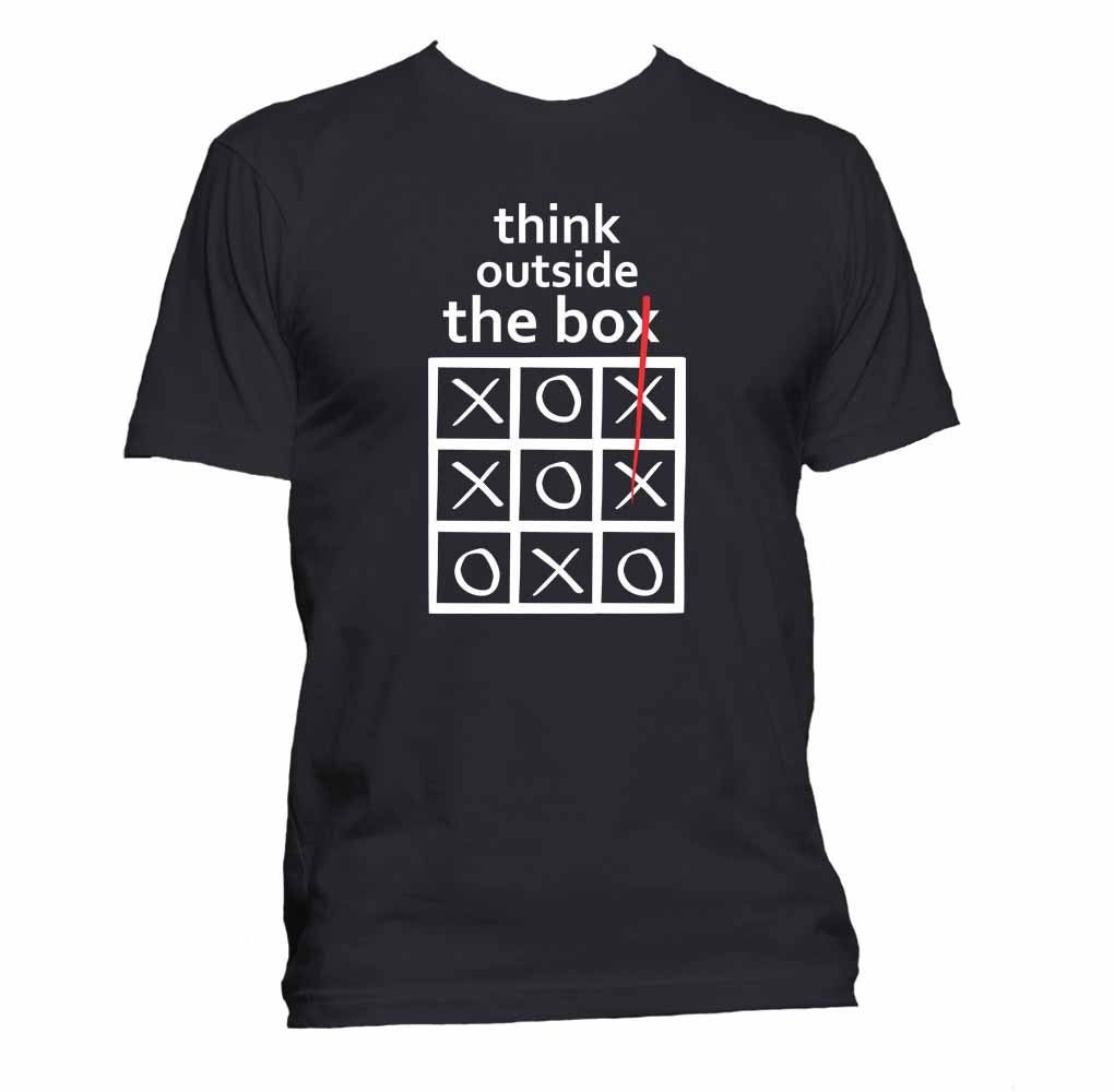 Mens Hoodie "Think outside the box" Tic Tac Toe Mens Hoodie "Think outside the box" Tic Tac Toe