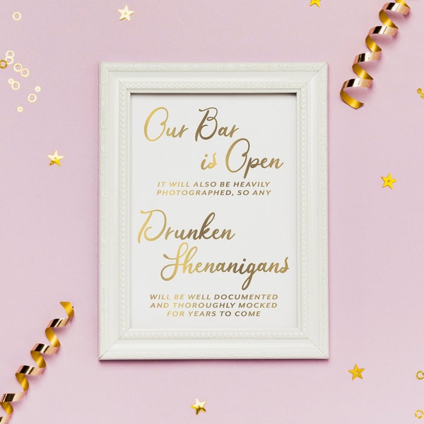 Open Bar Shenanigans Etsy