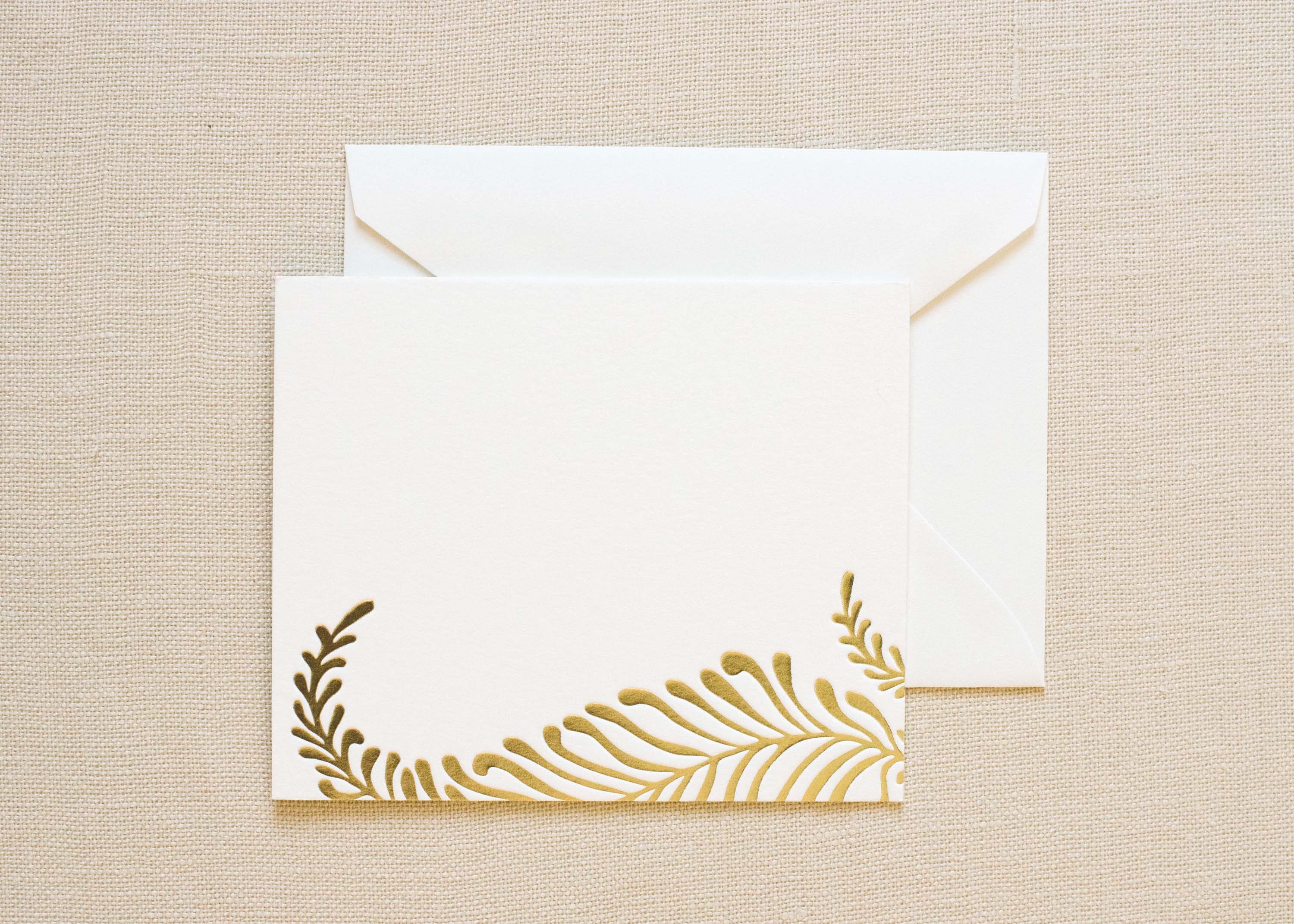 Gold Foil Note Cards Gold Foil Stamped on Thick Cotton Paper Etsy