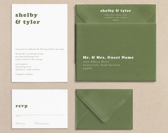 LETTERPRESS WEDDING Invitations | Meeting Street Suite