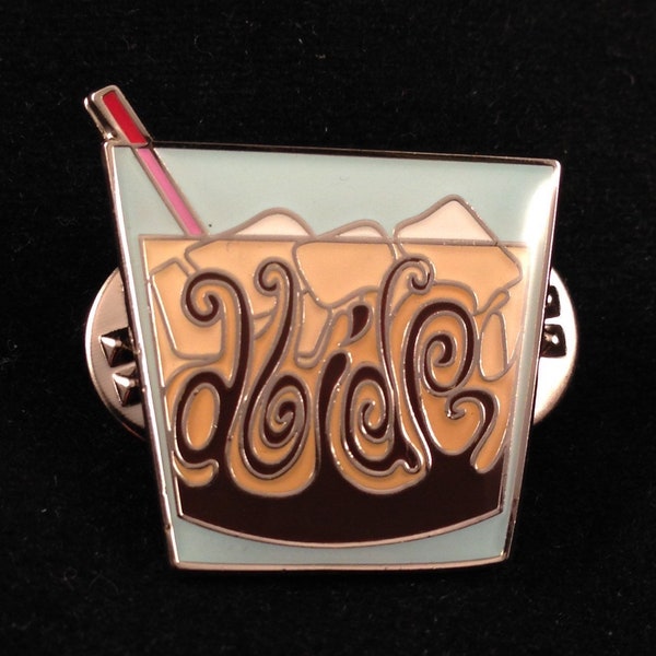 Big Lebowski  White Russian Pin - Spells "Abide & Dude"