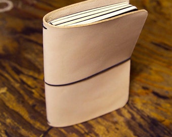 Quad Moleskine Cahier Leather Notebook Refillable Journal Cover.