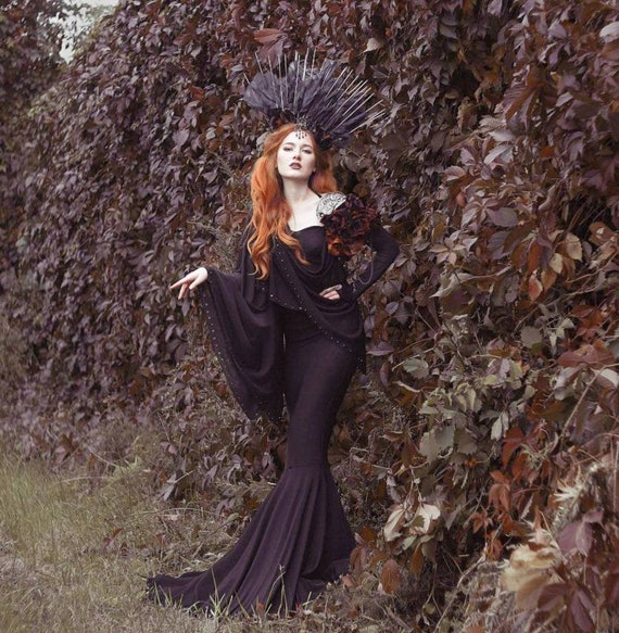 black gothic witch dress