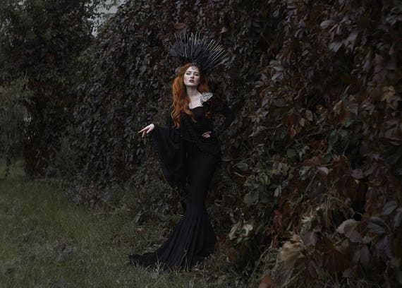 black gothic witch dress