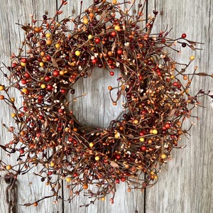 Extra Large Fall Pip Berry Wreath: Rustic Autumn Decor