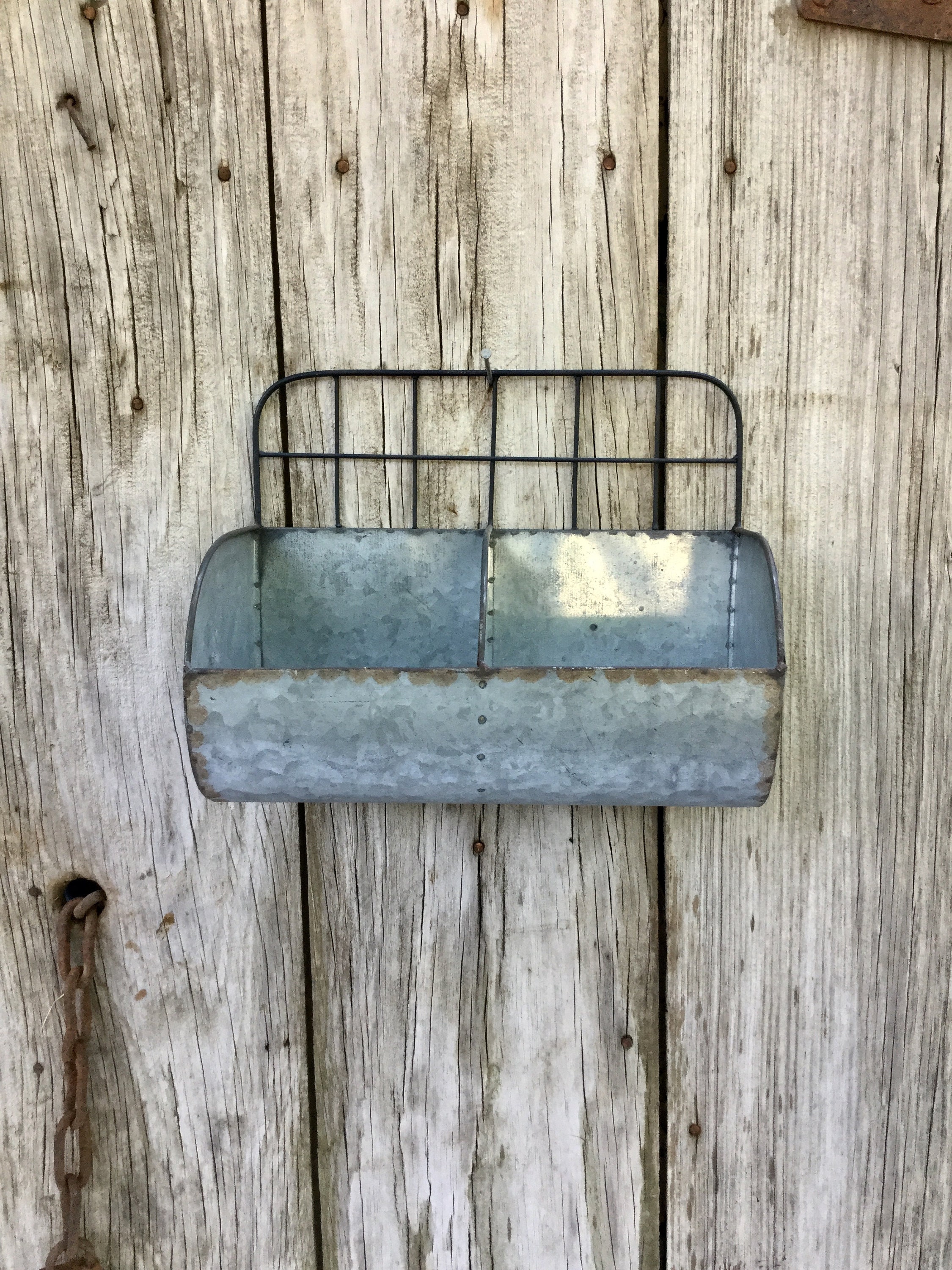 Galvanized Metal Wall Bin