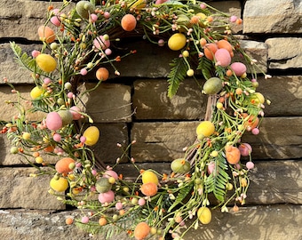 Easter Wreath with Pip Berries and Eggs