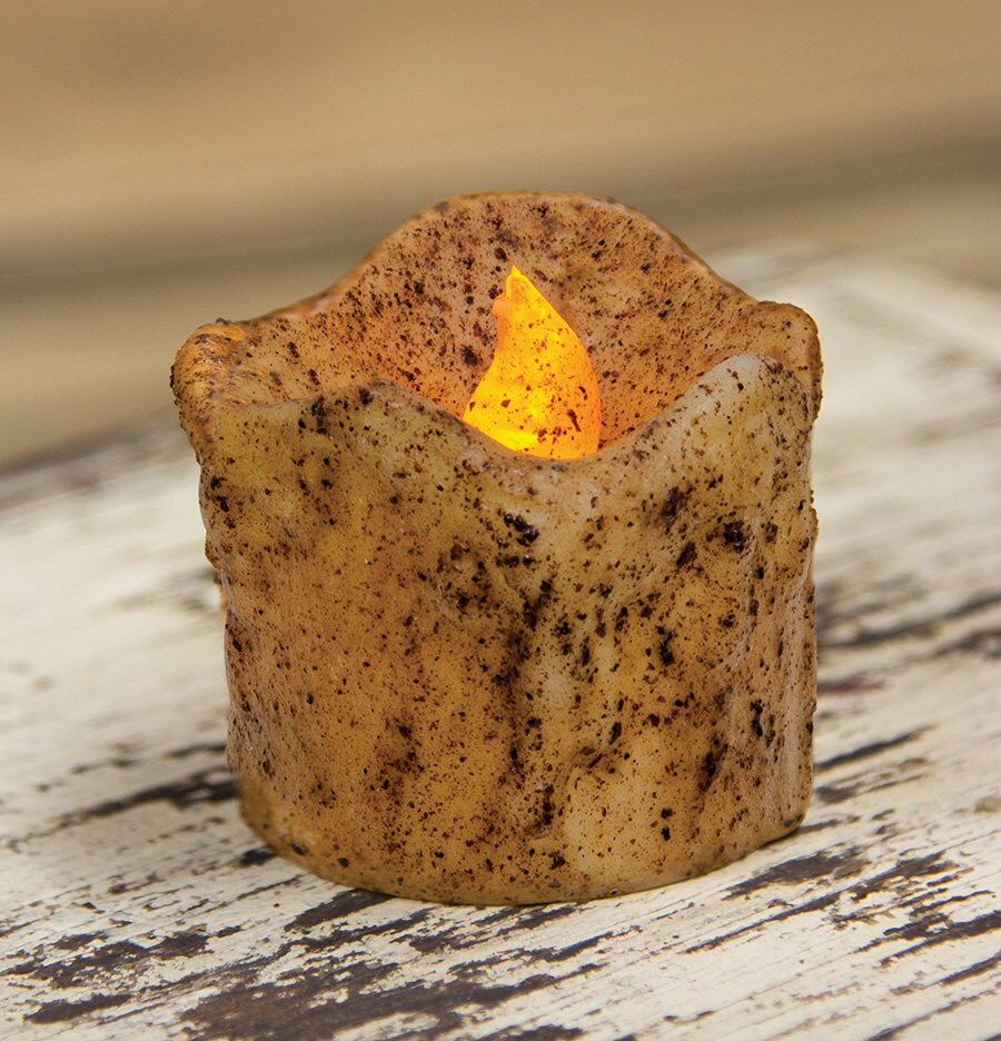 Grungy Pillar Candle, Primitive Candles, Pillar Candle, Rustic Candle