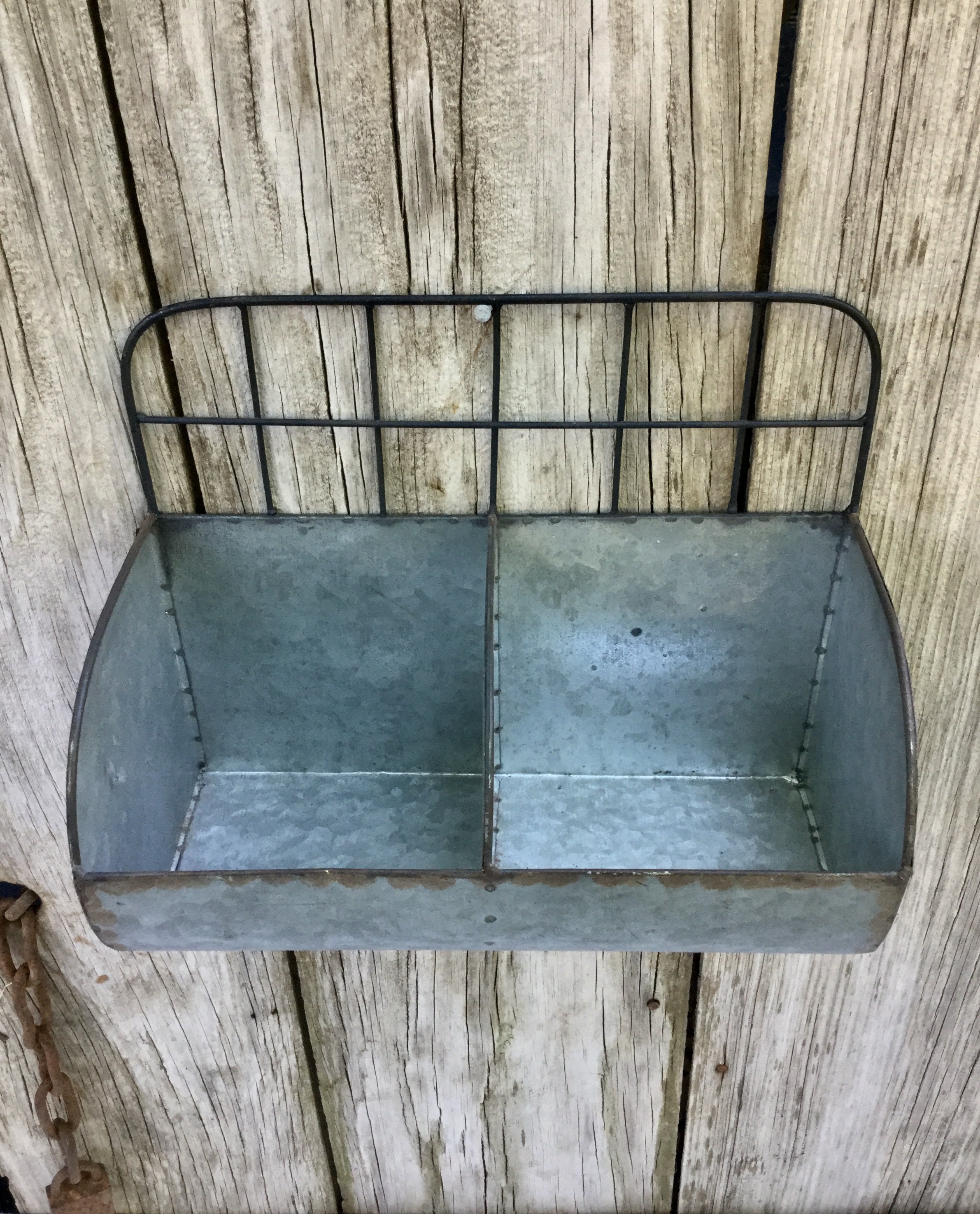 Galvanized Metal Wall Bin