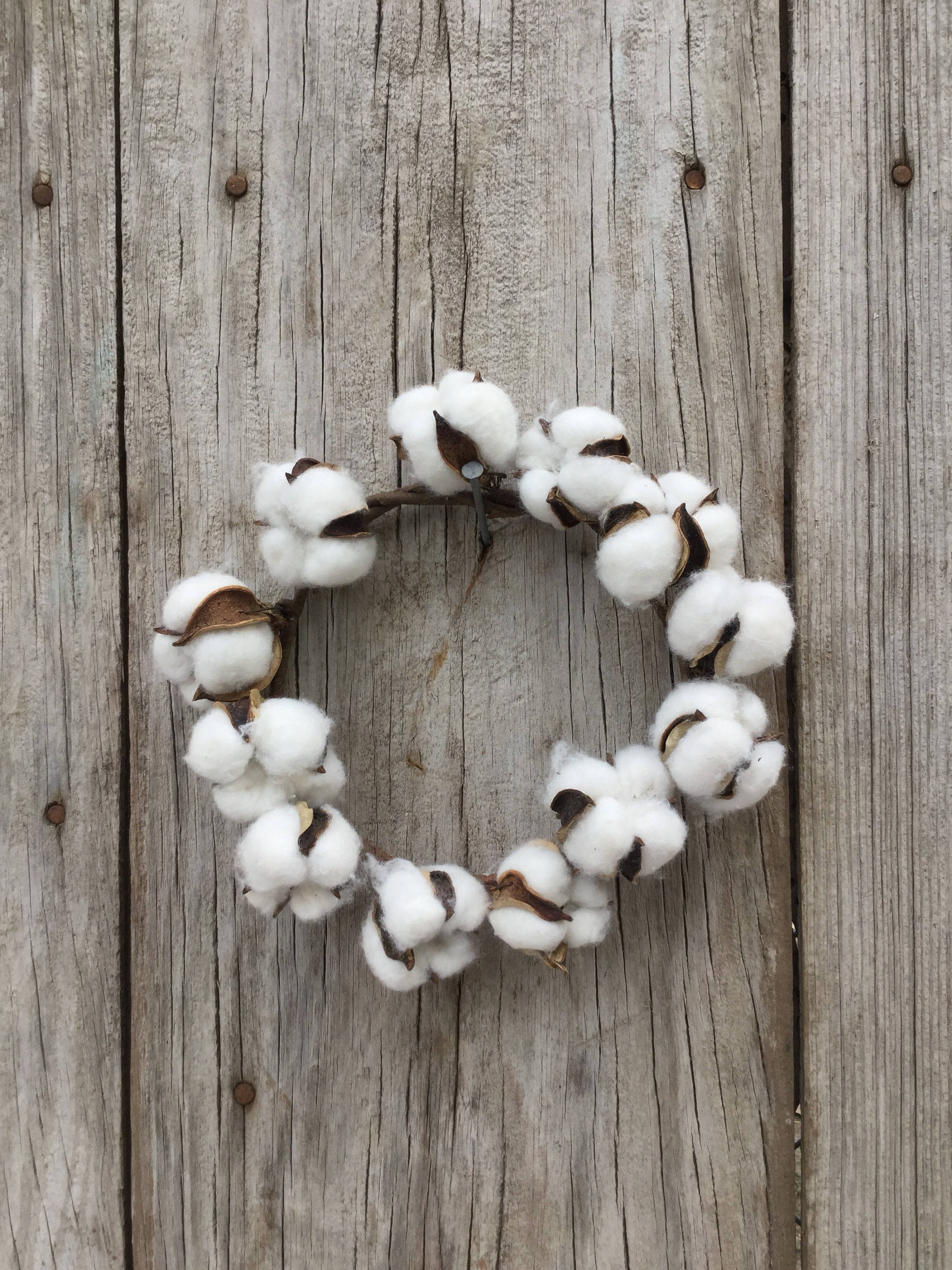 Cotton Boll Candle Ring