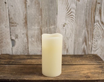 Cream Flameless Skinny Pillar Candles