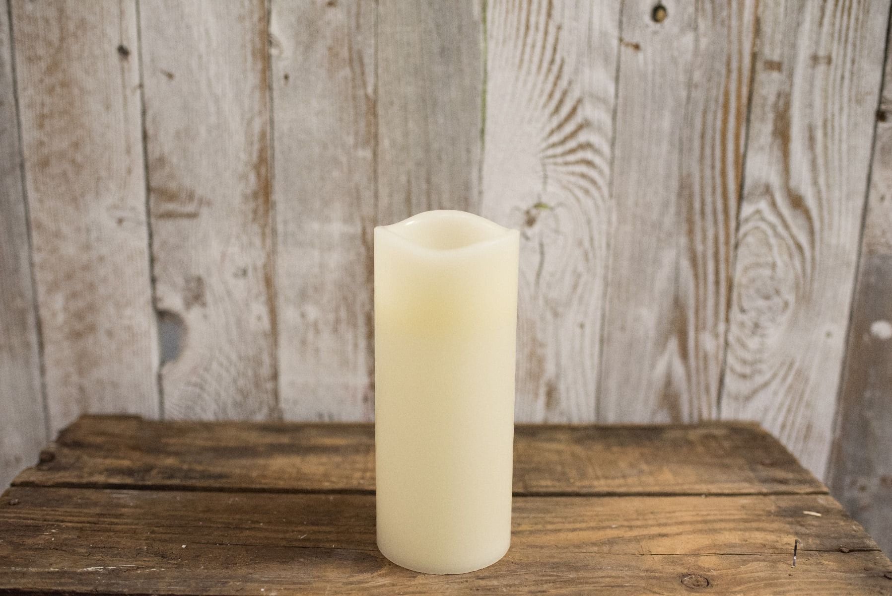 Cream Flameless Skinny Pillar Candles