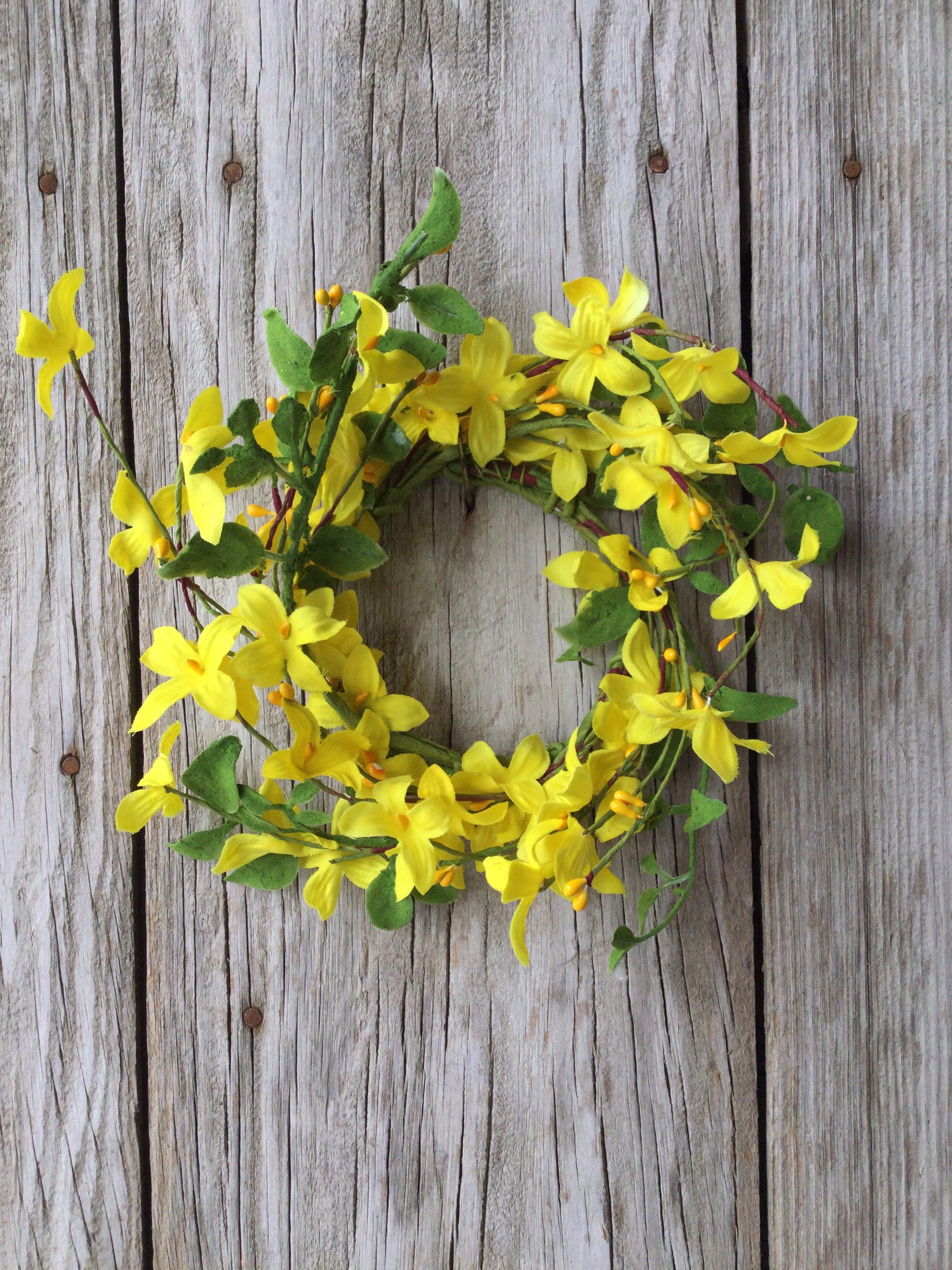 Forsythia Candle Rings in 2 Sizes
