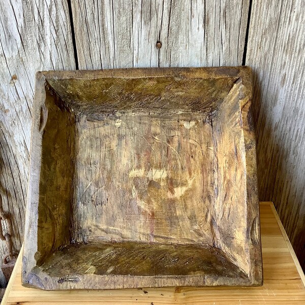 Square Wooden Bowl Etsy