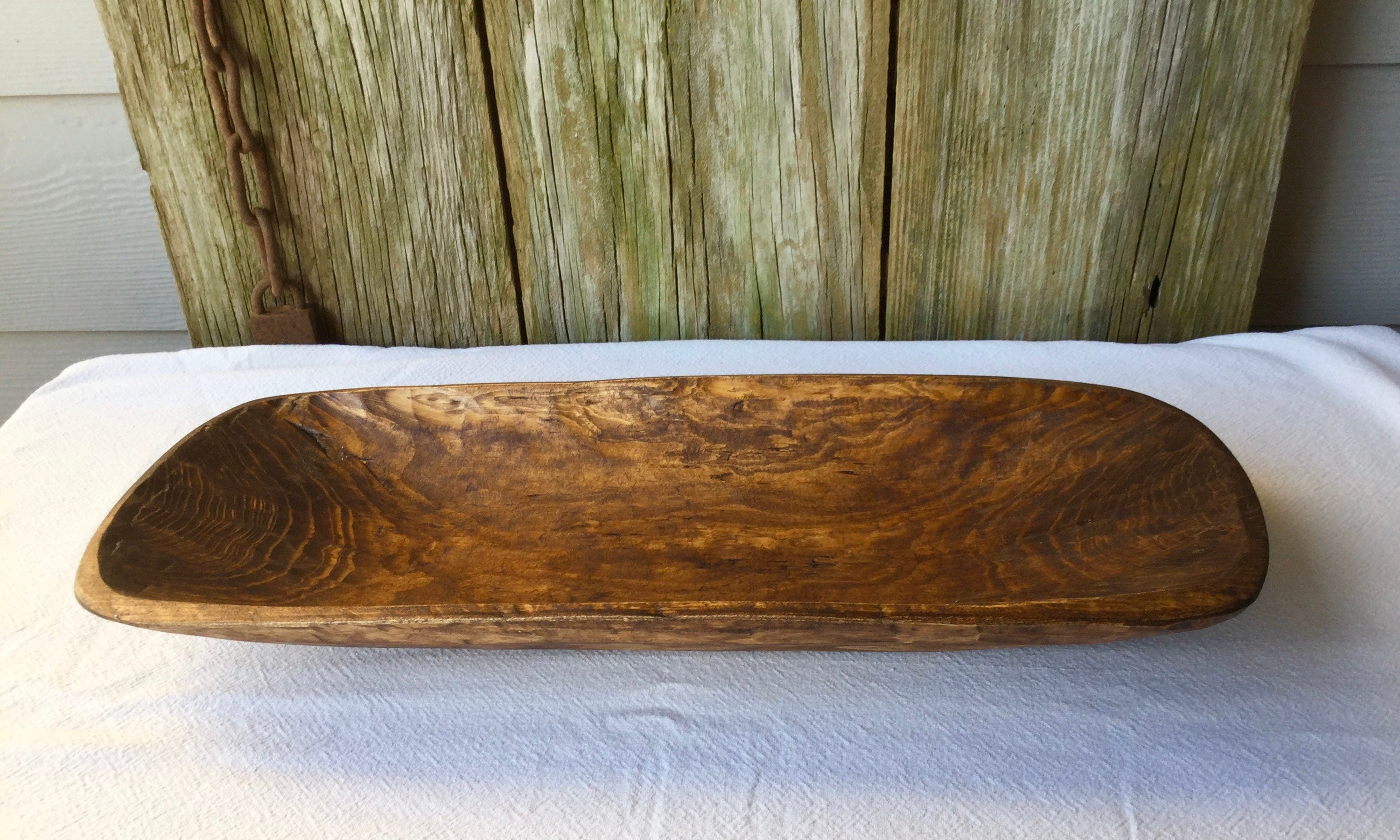 Long Wood Dough Bowl