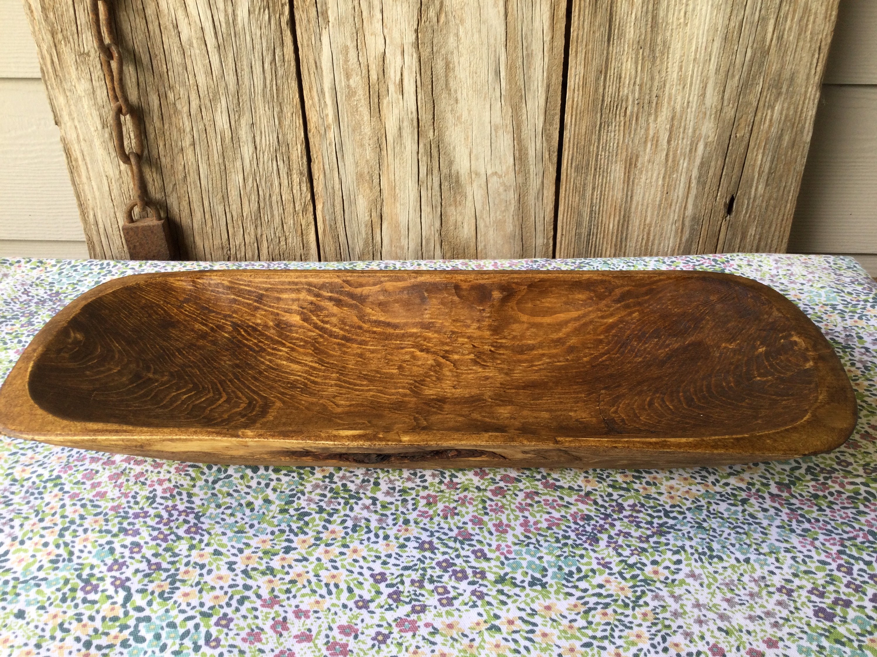 Long Wood Dough Bowl