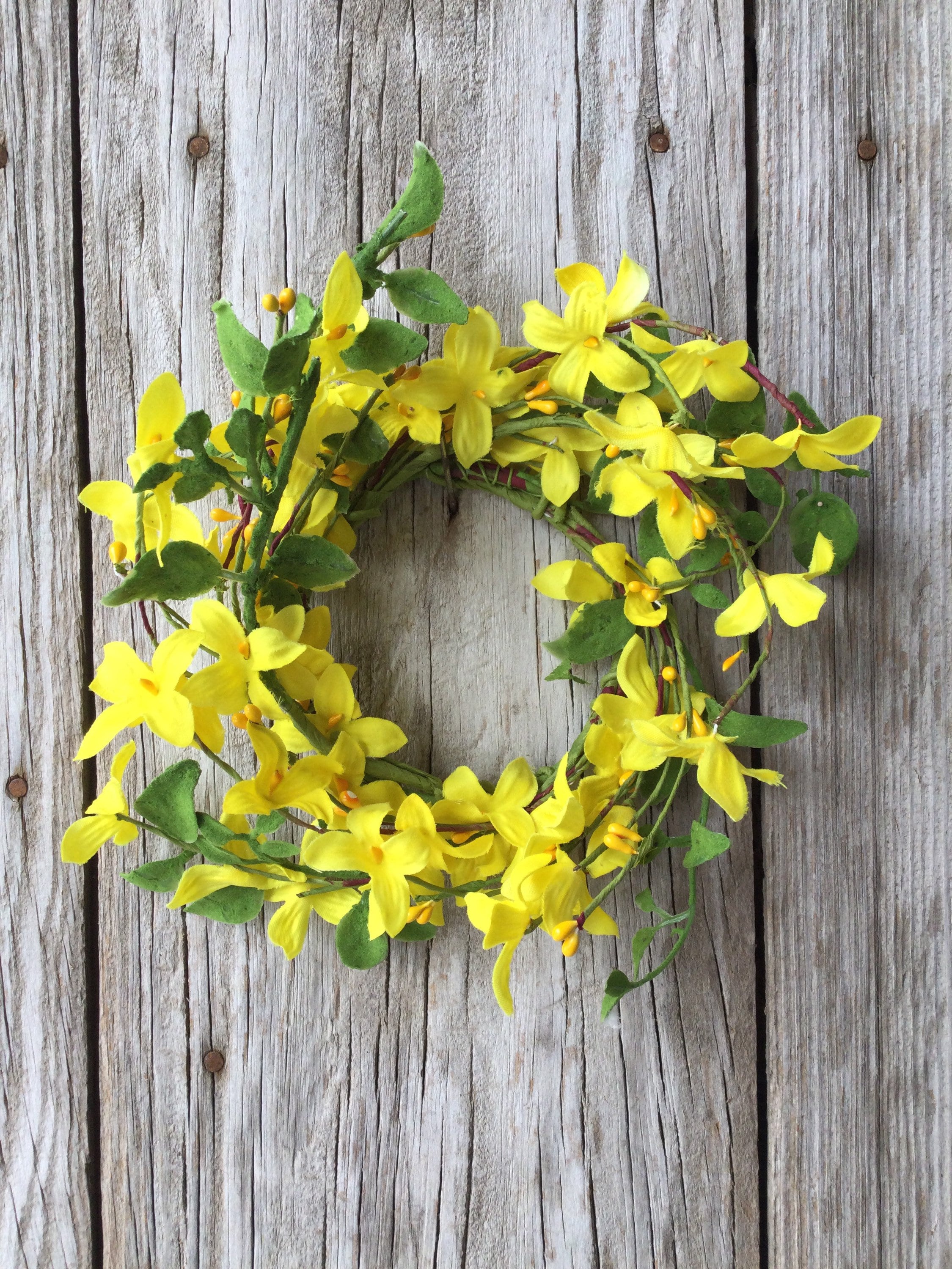 Forsythia Candle Ring Spring Candle Ring Summer Candle Ring Etsy