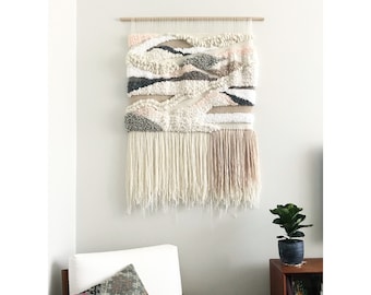 Custom order large wool woven wall hanging