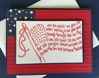 July 4 . Independence Day . Special Handmade 4th of July Card!