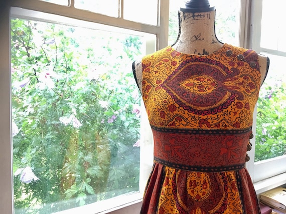 Vintage 1960s Paisley Mini Dress // Peck + Peck - image 1