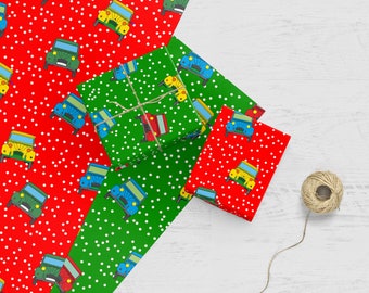 Christmas Citroen 2CV Wrapping Paper