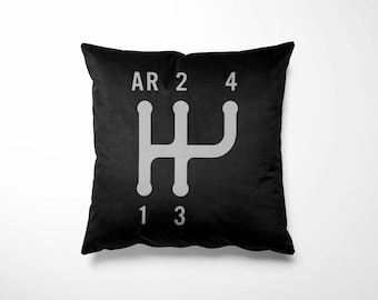 Citroen Velvet Square Cushion 45cm - Gear Stick, Chevron, Engines