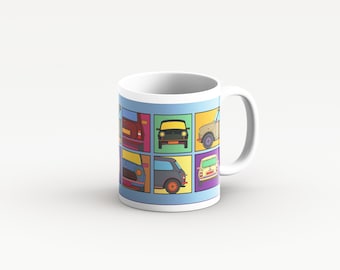 Mini Cooper Retro Mugs - Coffee, Tea