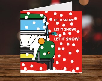 Citroen 2CV Let It Snow - Red - Green and White