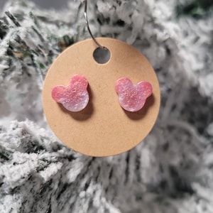 Mickey Mouse Earrings; Mickey Earrings; Studded Earrings; Resin Earrings; Bright Colors