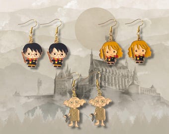 Potter; HP; Harry; Hermione; Dobby; Drop Earrings; Dangle Earrings;