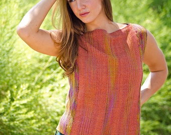 Sleeveless Boatneck Top Pattern for Rigid Heddle