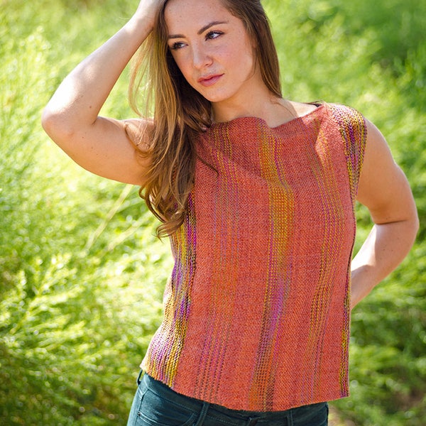 Sleeveless Boatneck Top Pattern for Rigid Heddle